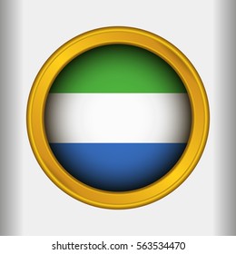 Golden Label Flag of Sierra Leone