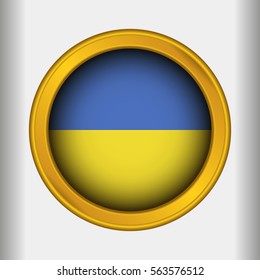 Golden Label Flag of Ukraine