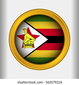 Golden Label Flag of Zimbabwe