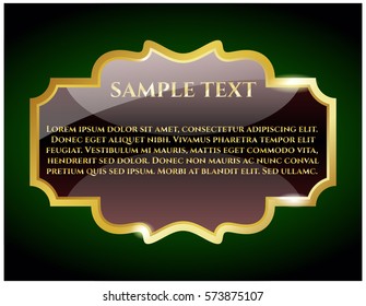 Golden Label with Sample Text
