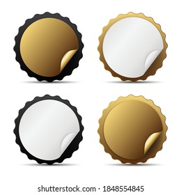 La plantilla Golden Label se puede utilizar como mejor opción, 100% de satisfacción, mejor signo de vendedor. EPS10 de ilustración vectorial