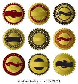 Golden Labels Collection (vector). In the gallery also available XXL jpeg version of this image.