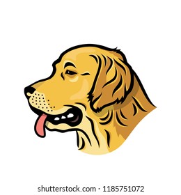 Golden labrador retriever dog - vector illustration