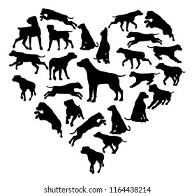 A Golden Labrador Retriever similar dog heart silhouette concept for someone who loves their pet