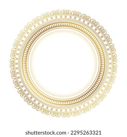 golden lace frame background with blank space for image or text vector