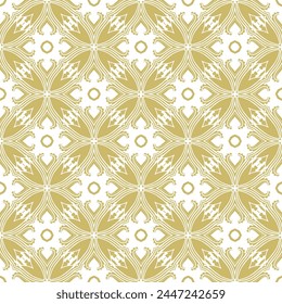 Golden laced abstract mosaic  pattern on white  background