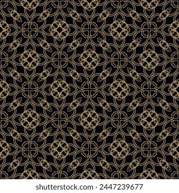 Golden Lace Mosaik Muster auf dunklem Hintergrund