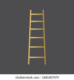 golden ladder icon- vector illustration
