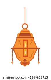 golden lamp ramadan vector isolated