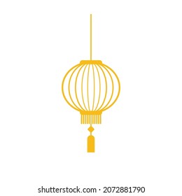 Golden lantern pattern. chinese lantern silhouette for decoration for Chinese New Year