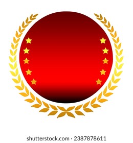 Golden Laurel And red Stamp