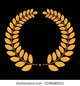 golden laurel wealth vector illustrator 