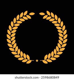 golden laurel wealth vector illustrator 