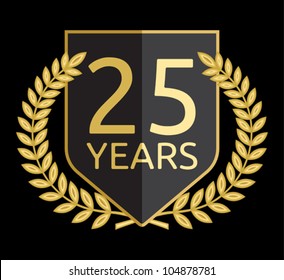Golden laurel wreath 25 years