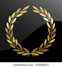 golden laurel wreath