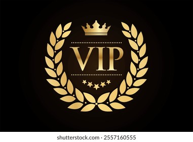 Golden laurel wreath of award member stock illustration 