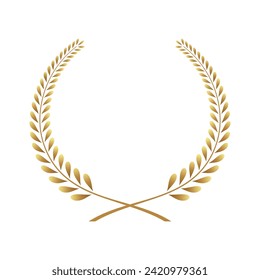 Golden laurel wreath for award winner and champion