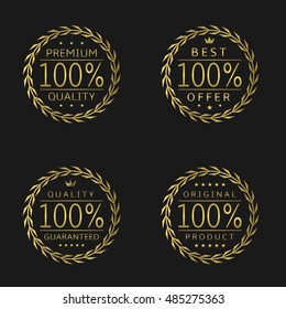 Golden laurel wreath badge set Premium quality Best offer Quality guaranteed Original product