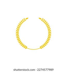 Goldene Lorbeerkranz-Vorlage, Vektorgrafik