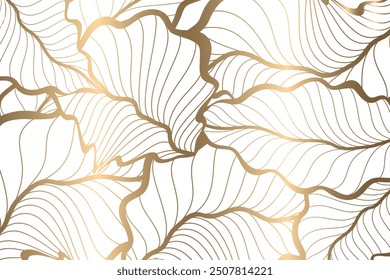 Diseño de fondo de hoja dorada, textura