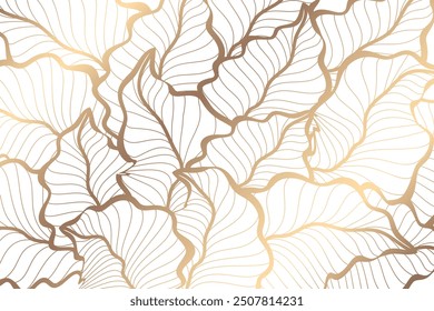Diseño de fondo de hoja dorada, textura