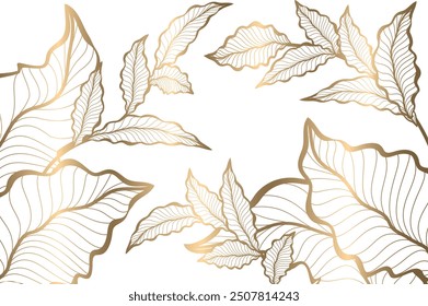 Golden Leaf Background Design, texture