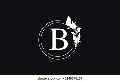 Vector de diseño de la hoja de oro y el logotipo de círculo. Diseño vectorial de la belleza dorada y el símbolo de negocios y el alfabeto