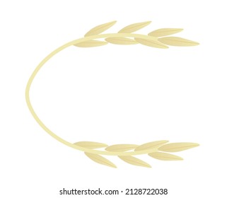 Golden leaf headband. vector illustration
