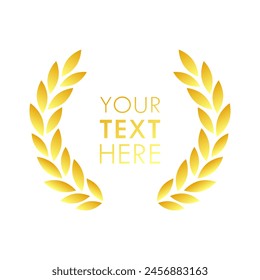 Golden Leaf Laurel Kranz Element Vektorillustration