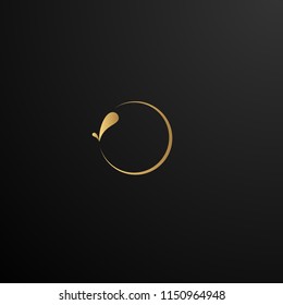 golden leaf logo concept for beauty and nature logo company. golden leaf is symbol health, spirit  environment and live. vector logo, symbol, sign, or mark design illustration