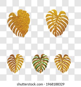 golden leaf on isolated for stock material design