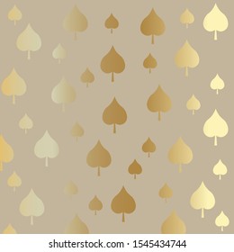 golden leaf pattern- vector illustration