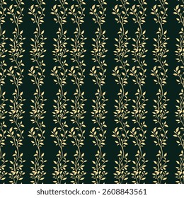 Golden leaf Seamless Pattern Design with leaf