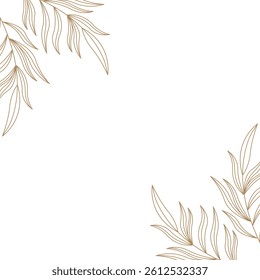 golden leaf vector background design template