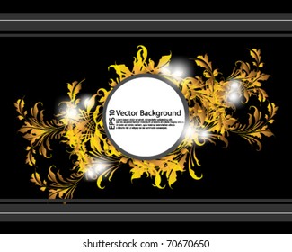 golden leaves abstract background design