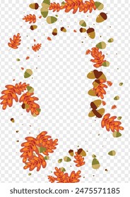 Fondo de hojas de oro Vector transparente. Diseño de papel de aluminio. Hoja de naranja. Textura aislada. Hierba marrón sin costuras.