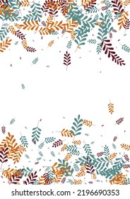 Vector blanco de fondo de hojas doradas. Leaf Elm Texture. Planta de oro. Objeto Green Foliage. Conjunto de materiales.