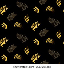 Golden lässt nahtloses Design-Muster 
