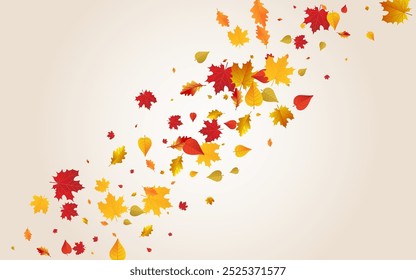 Golden Leaves Vector Transparent Background. Wallpaper Floral Frame. Ocher Bright Plant Card. Decor Template.