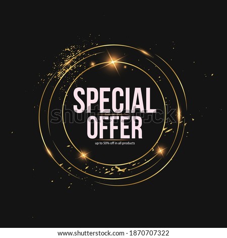 Golden lens offer template design