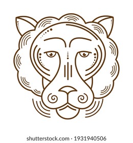 golden leo astrology symbol icon