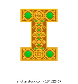 Golden letter I