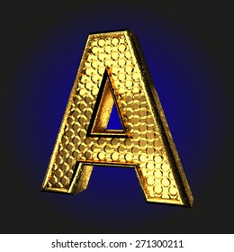 a golden letter