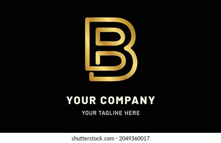 Golden Letter B Logo Vector Stock Vector (Royalty Free) 2049360017 ...