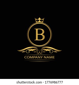 Golden Letter B Template Logo Luxury Stock Vector (Royalty Free ...