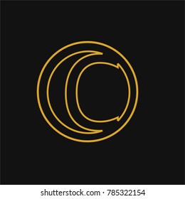 golden letter C logo 