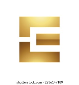 Golden Letter E Symbol on a White Background - Icon 1