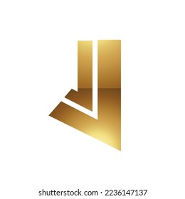 Golden Letter J Symbol on a White Background - Icon 4