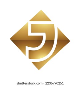 Golden Letter J Symbol on a White Background - Icon 8