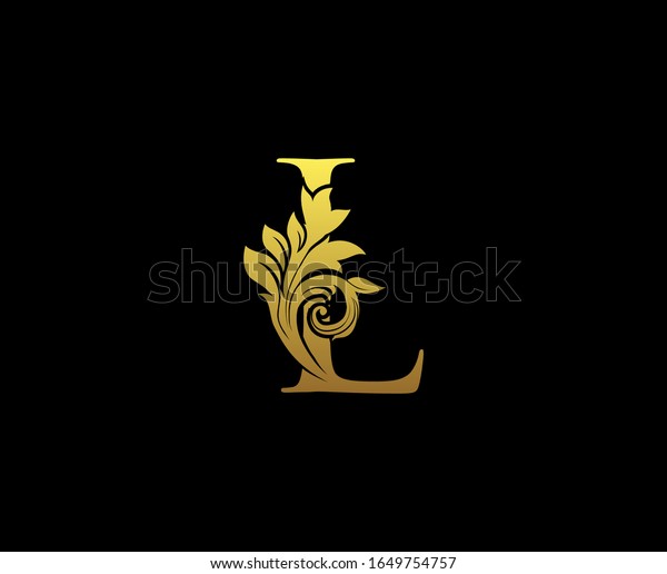 Golden Letter L Logo Icon Initial Stock Vector (Royalty Free ...